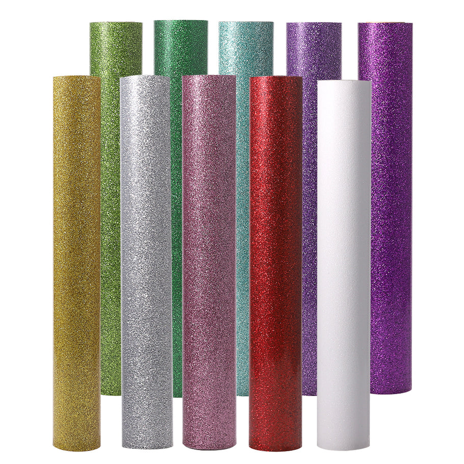 Teckwrap Ombre Glitter Heat Transfer Vinyl Rainbow Purple 