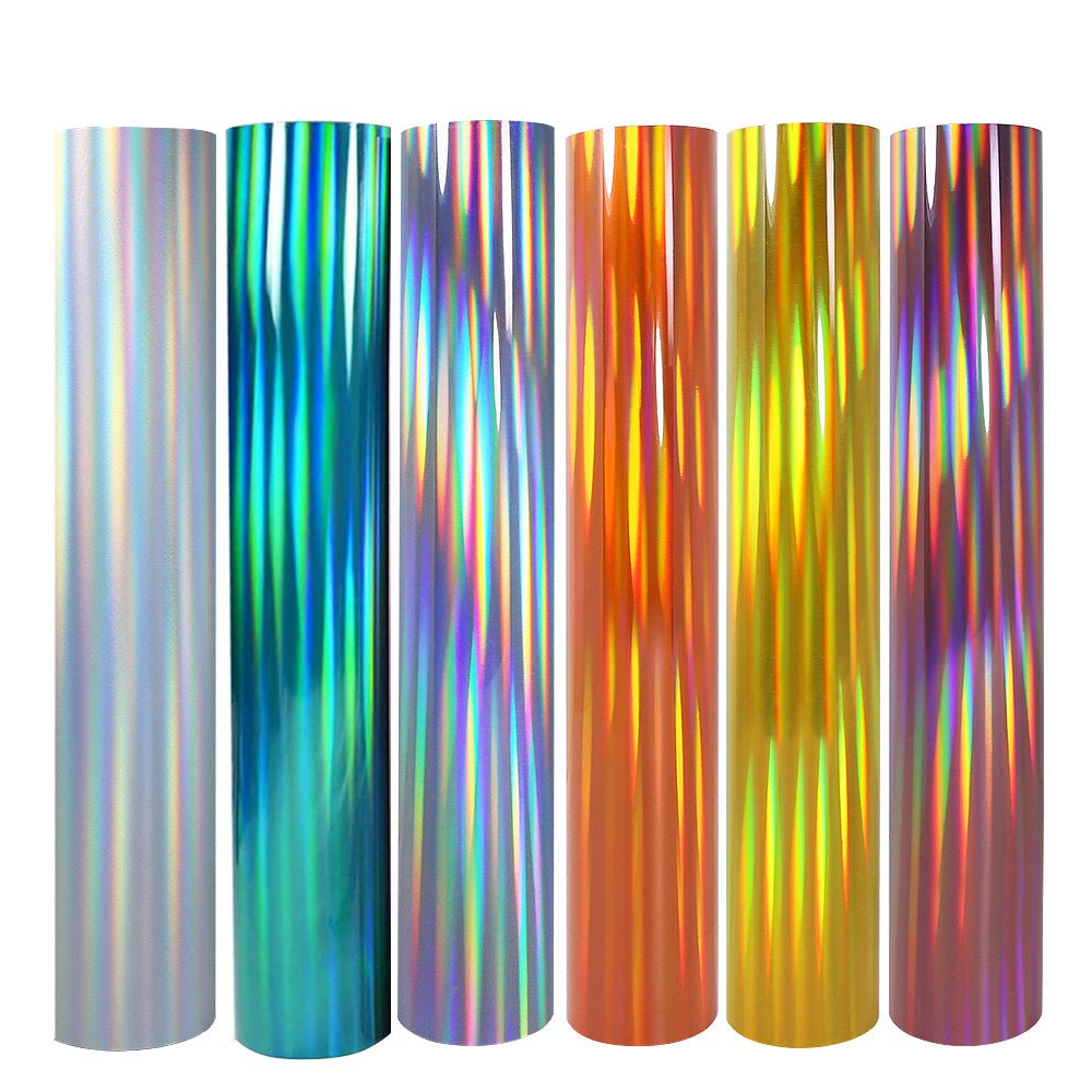 Holographic Glossy Rainbow Vinyl Permanent Adhesive Cutting Vinyl –  TeckWrap Craft Europe