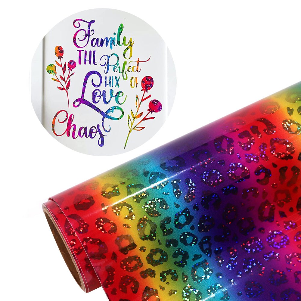 Rainbow Vinyl Glitter Adhesive Vinyl for Cricut DIY Tumblers Decal