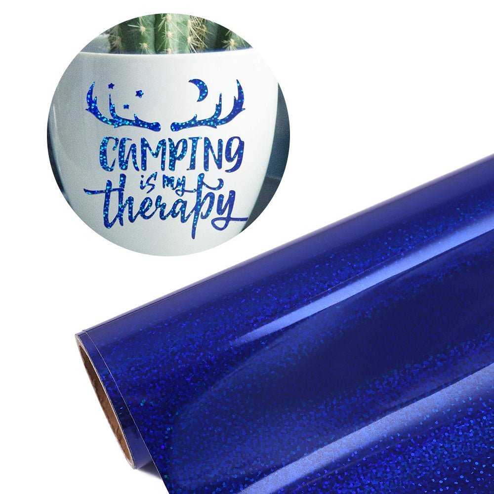  AHIJOY Glitter Permanent Vinyl Blue Sparkle Adhesive Vinyl 12  x 5ft Glossy Shiny Vinyl for Mug Cup DIY Project Party Decoration Sticker  Car Decal : Arts, Crafts & Sewing
