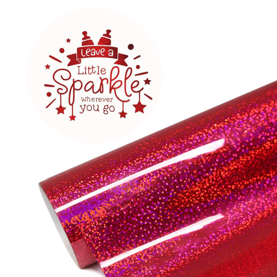 Holo Glitter Pink Adhesive Vinyl Choose Your Length