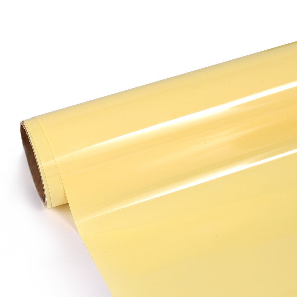 Vinyl Frog HTV 10x5ft Yellow PU Heat Transfer Roll for T Shirts Office Product